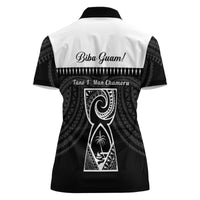 Guam Liberation Day Women Polo Shirt Biba Guahan Chamorro 80th Anniversary - Black