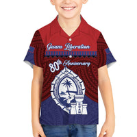 Guam Liberation Day Hawaiian Shirt Biba Guahan Chamorro 80th Anniversary - Blue