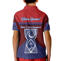 Guam Liberation Day Kid Polo Shirt Biba Guahan Chamorro 80th Anniversary - Blue