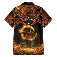 Samoa Teuila 2024 Festival Family Matching Off Shoulder Short Dress and Hawaiian Shirt Samoan Siva Afi With Red Gingers