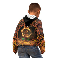 Samoa Teuila 2024 Festival Kid Hoodie Samoan Siva Afi With Red Gingers