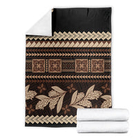 Black Samoa Siapo Teuila Flowers Blanket LT14 - Polynesian Pride