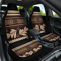 Black Samoa Siapo Teuila Flowers Car Seat Cover LT14 One Size Black - Polynesian Pride