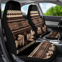 Black Samoa Siapo Teuila Flowers Car Seat Cover LT14 - Polynesian Pride
