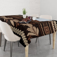 Black Samoa Siapo Teuila Flowers Tablecloth
