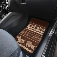 Brown Samoa Siapo Teuila Flowers Car Mats LT14 - Polynesian Pride