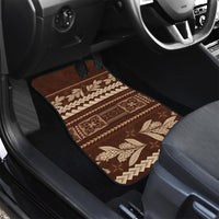 Brown Samoa Siapo Teuila Flowers Car Mats LT14 - Polynesian Pride