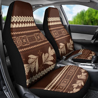 Brown Samoa Siapo Teuila Flowers Car Seat Cover LT14 - Polynesian Pride