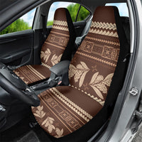 Brown Samoa Siapo Teuila Flowers Car Seat Cover LT14 - Polynesian Pride