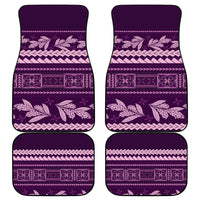 Purple Samoa Siapo Teuila Flowers Car Mats LT14 - Polynesian Pride