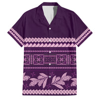 Purple Samoa Siapo Teuila Flowers Family Matching Tank Maxi Dress and Hawaiian Shirt