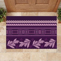Purple Samoa Siapo Teuila Flowers Rubber Doormat