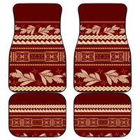 Red Samoa Siapo Teuila Flowers Car Mats LT14 - Polynesian Pride