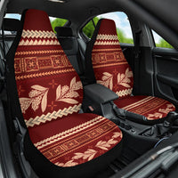 Red Samoa Siapo Teuila Flowers Car Seat Cover LT14 One Size Red - Polynesian Pride