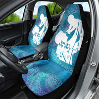 Turquoise Polynesia Father's Day Car Seat Cover Dad You Are My Hero