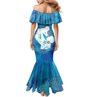 Turquoise Polynesia Father's Day Family Matching Mermaid Dress and Hawaiian Shirt Dad You Are My Hero LT14 - Polynesian Pride