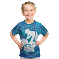 Turquoise Polynesia Father's Day Kid T Shirt Dad You Are My Hero LT14 Turquoise - Polynesian Pride