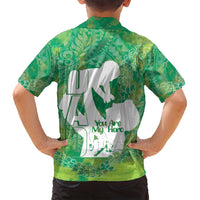 Green Polynesia Father's Day Family Matching Long Sleeve Bodycon Dress and Hawaiian Shirt Dad You Are My Hero LT14 - Polynesian Pride