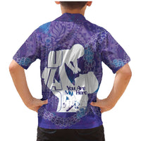Purple Polynesia Father's Day Family Matching Mermaid Dress and Hawaiian Shirt Dad You Are My Hero LT14 - Polynesian Pride