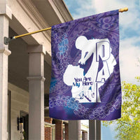 Purple Polynesia Father's Day Garden Flag Dad You Are My Hero