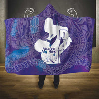 Purple Polynesia Father's Day Hooded Blanket Dad You Are My Hero