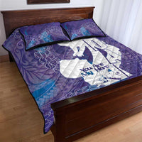 Purple Polynesia Father's Day Quilt Bed Set Dad You Are My Hero