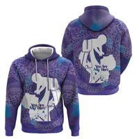 Purple Polynesia Father's Day Zip Hoodie Dad You Are My Hero