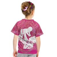 Pink Polynesia Father's Day Kid T Shirt Dad You Are My Hero LT14 - Polynesian Pride