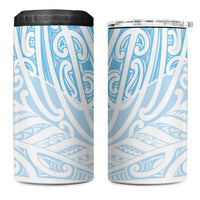 Blue New Zealand Puhoro Maori Tattoo 4 in 1 Can Cooler Tumbler