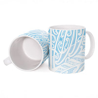 Blue New Zealand Puhoro Maori Tattoo Ceramic Mug