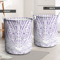 Purple New Zealand Puhoro Maori Tattoo Laundry Basket
