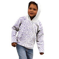 Purple New Zealand Puhoro Maori Tattoo Kid Hoodie