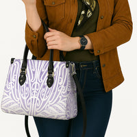 Purple New Zealand Puhoro Maori Tattoo Leather Bag
