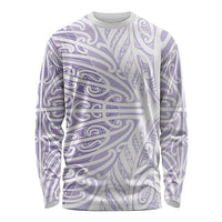 Purple New Zealand Puhoro Maori Tattoo Long Sleeve Shirt