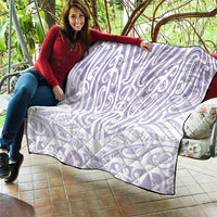Purple New Zealand Puhoro Maori Tattoo Quilt