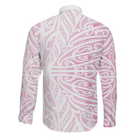 Pink New Zealand Puhoro Maori Tattoo Family Matching Summer Maxi Dress and Hawaiian Shirt