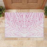 Pink New Zealand Puhoro Maori Tattoo Rubber Doormat