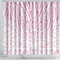 Pink New Zealand Puhoro Maori Tattoo Shower Curtain