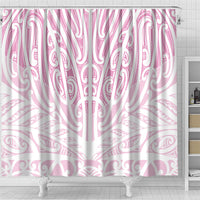 Pink New Zealand Puhoro Maori Tattoo Shower Curtain