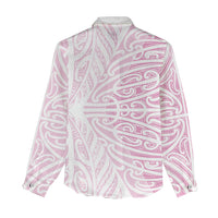 Pink New Zealand Puhoro Maori Tattoo Women Casual Shirt