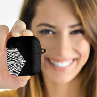Black New Zealand Puhoro Maori Tattoo AirPods Case