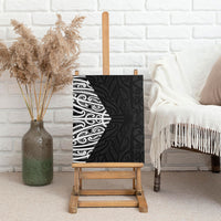 Black New Zealand Puhoro Maori Tattoo Canvas Wall Art