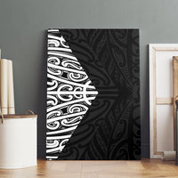 Black New Zealand Puhoro Maori Tattoo Canvas Wall Art
