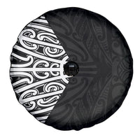 Black New Zealand Puhoro Maori Tattoo Spare Tire Cover