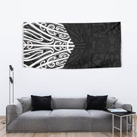 Black New Zealand Puhoro Maori Tattoo Tapestry
