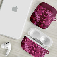 Pink Aloha Hawaii AirPods Case Hawaiian Kakau Ohia Lehua Lei - Polynesian Pride