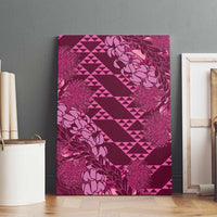 Pink Aloha Hawaii Canvas Wall Art Hawaiian Kakau Ohia Lehua Lei - Polynesian Pride
