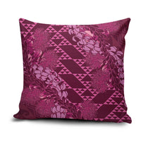 Pink Aloha Hawaii Pillow Cover Hawaiian Kakau Ohia Lehua Lei - Polynesian Pride