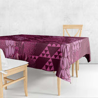 Pink Aloha Hawaii Tablecloth Hawaiian Kakau Ohia Lehua Lei - Polynesian Pride