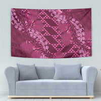 Pink Aloha Hawaii Tapestry Hawaiian Kakau Ohia Lehua Lei - Polynesian Pride